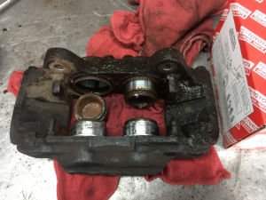 bad brake caliper 2 - we repair